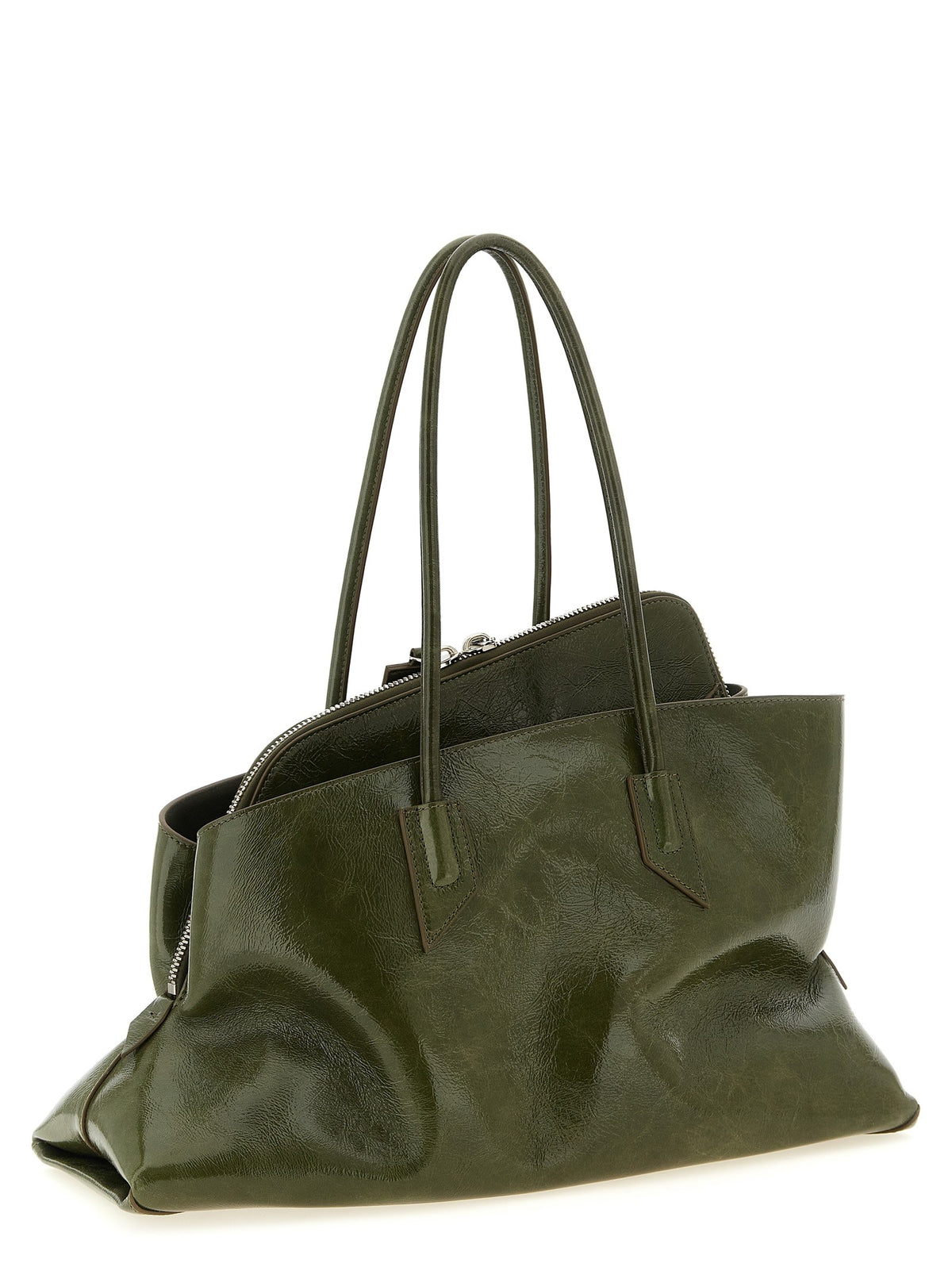 The Attico La Passeggiata Medium Shoulder Bag Green
