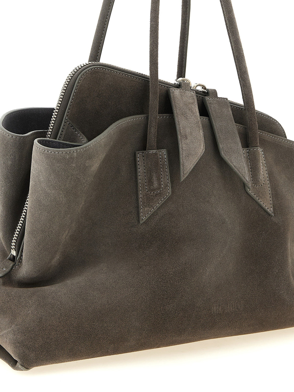 The Attico La Passeggiata Medium Shoulder Bag Grey