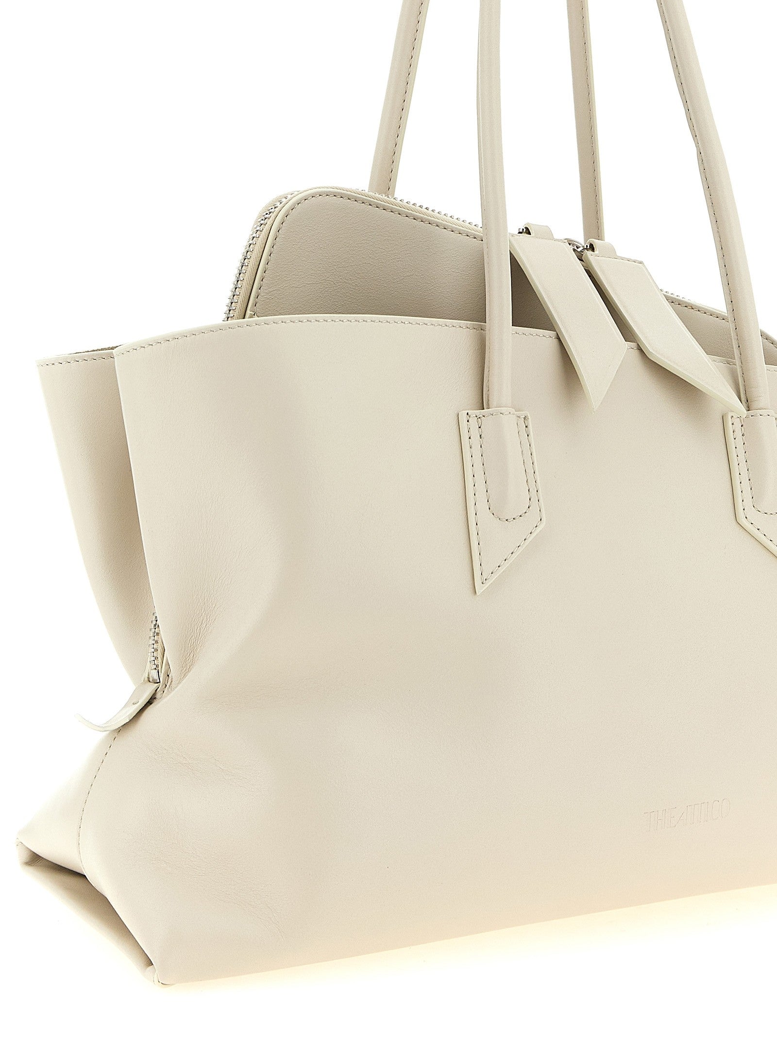 The Attico La Passeggiata Medium Shoulder Bag White
