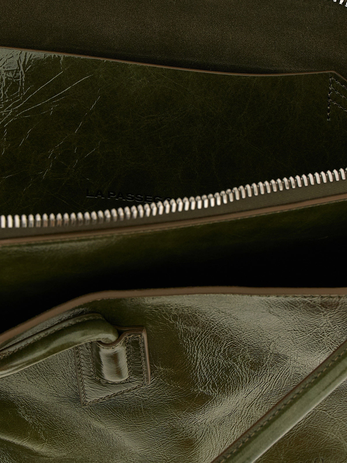 The Attico La Passeggiata Medium Shoulder Bag Green