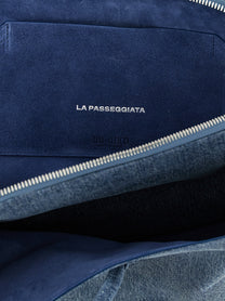 The Attico La Passeggiata Medium Shoulder Bag Blue