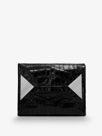 The Attico Women's La Passeggiata Mini Croco Effect Leather Handbag Black