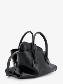 The Attico Women's La Passeggiata Mini Leather Handbag Black, view 3