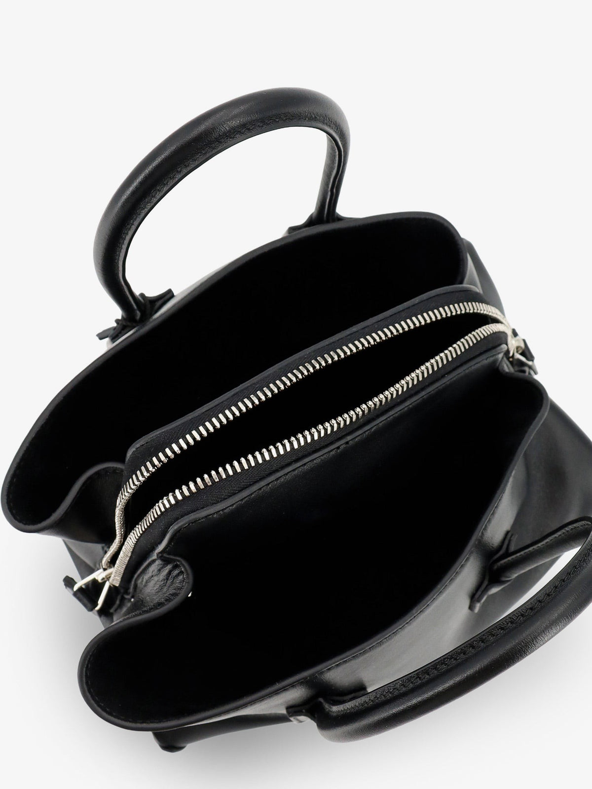 The Attico Women's La Passeggiata Mini Leather Handbag Black, view 4