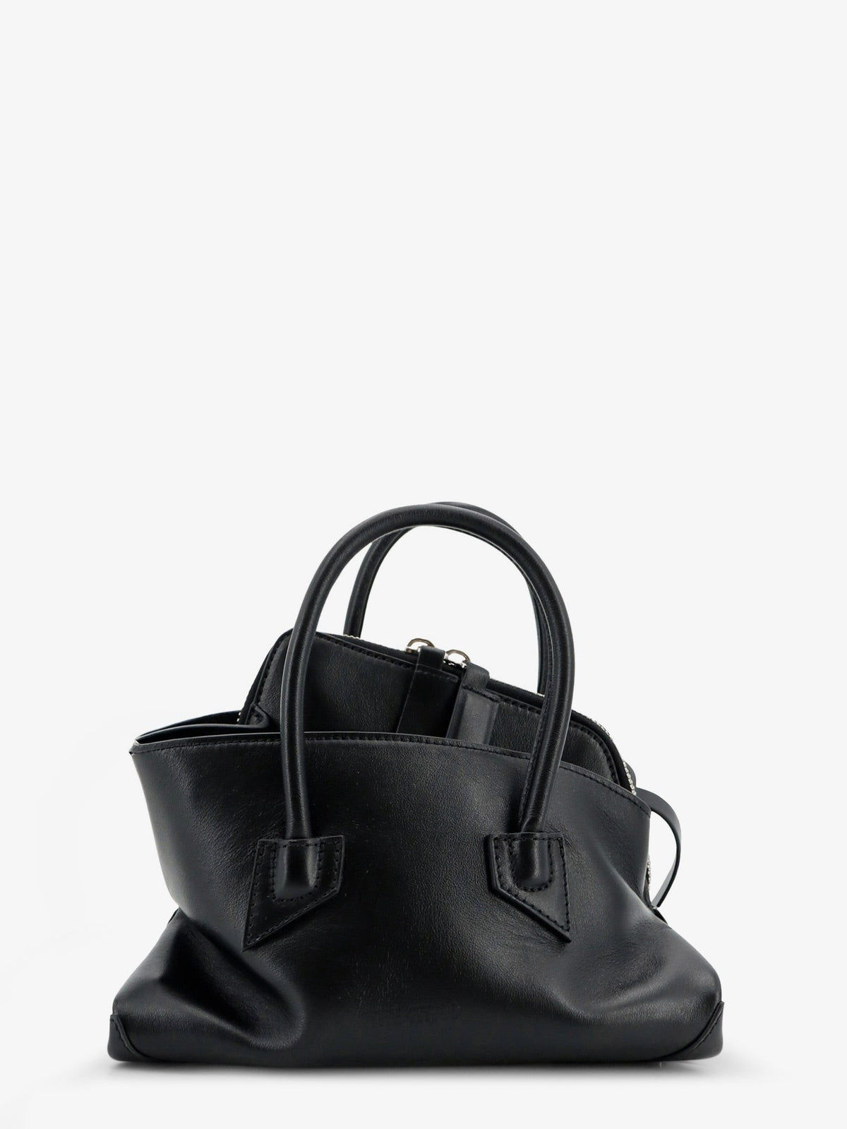 The Attico Women's La Passeggiata Mini Leather Handbag Black