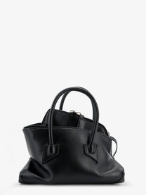 The Attico Women's La Passeggiata Mini Leather Handbag Black
