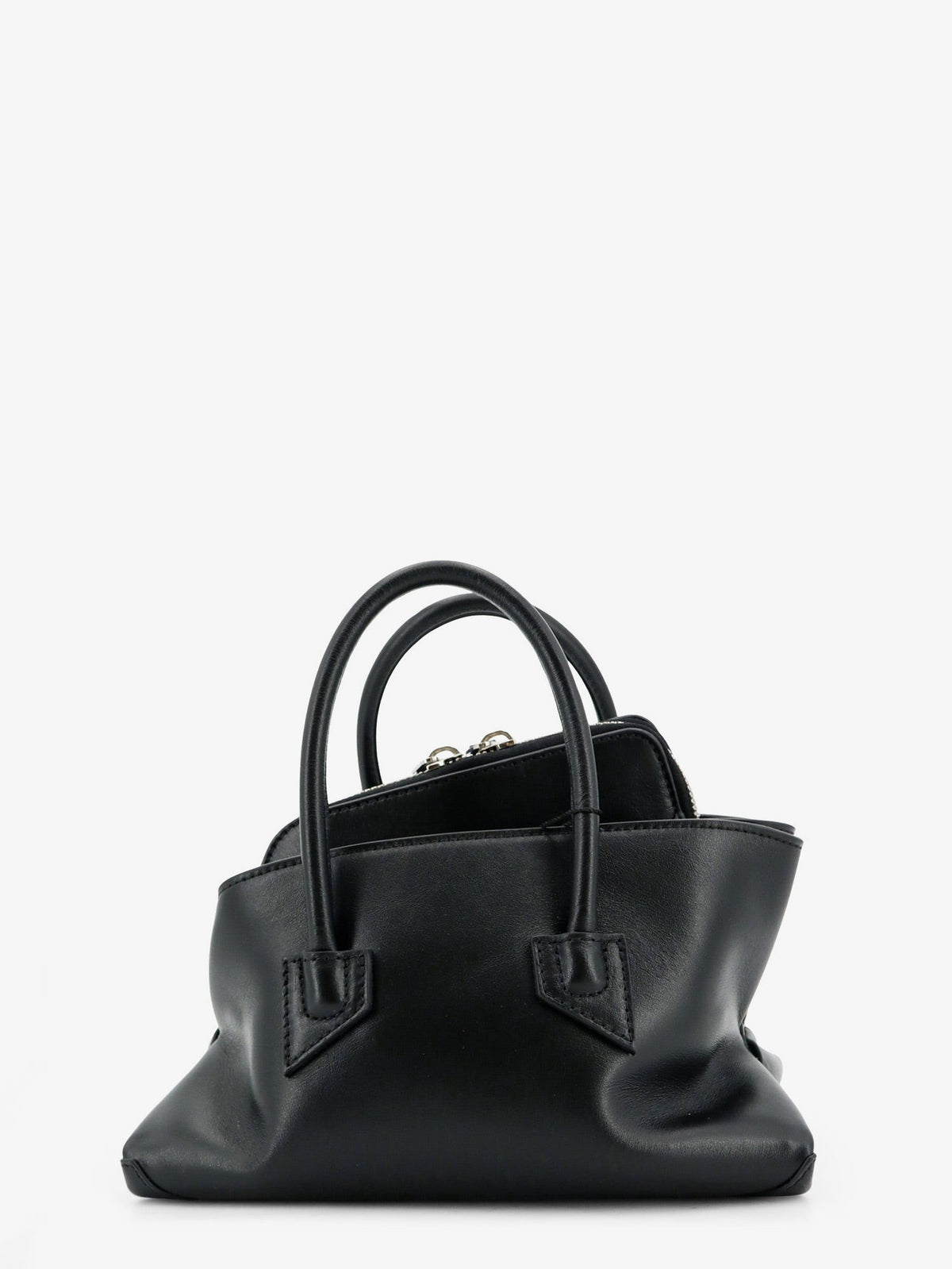 The Attico Women's La Passeggiata Mini Leather Handbag Black, view 2