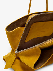 The Attico Women's La Passeggiata Suede Shoulder Bag Yellow