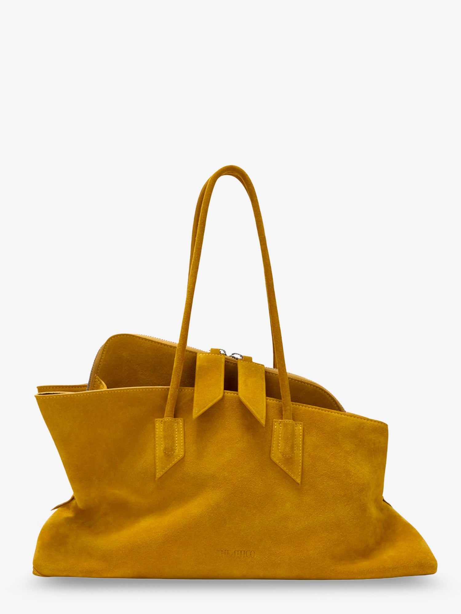 The Attico Women's La Passeggiata Suede Shoulder Bag Yellow