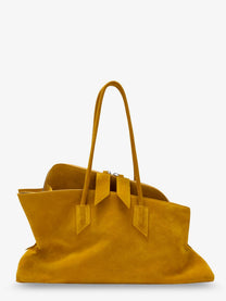 The Attico Women's La Passeggiata Suede Shoulder Bag Yellow