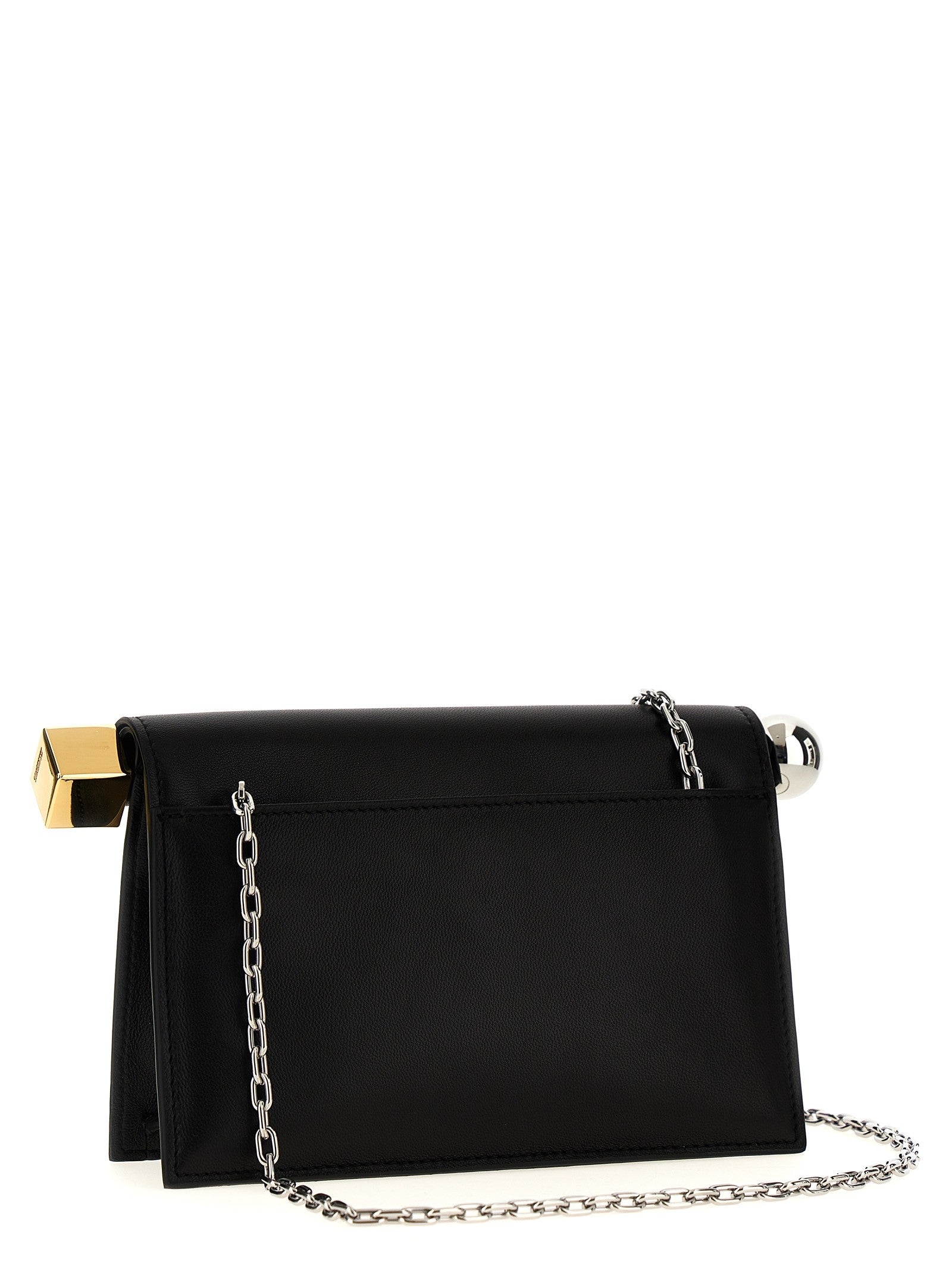 JACQUEMUS La Petite Pochette Rond Carré Clutch Black