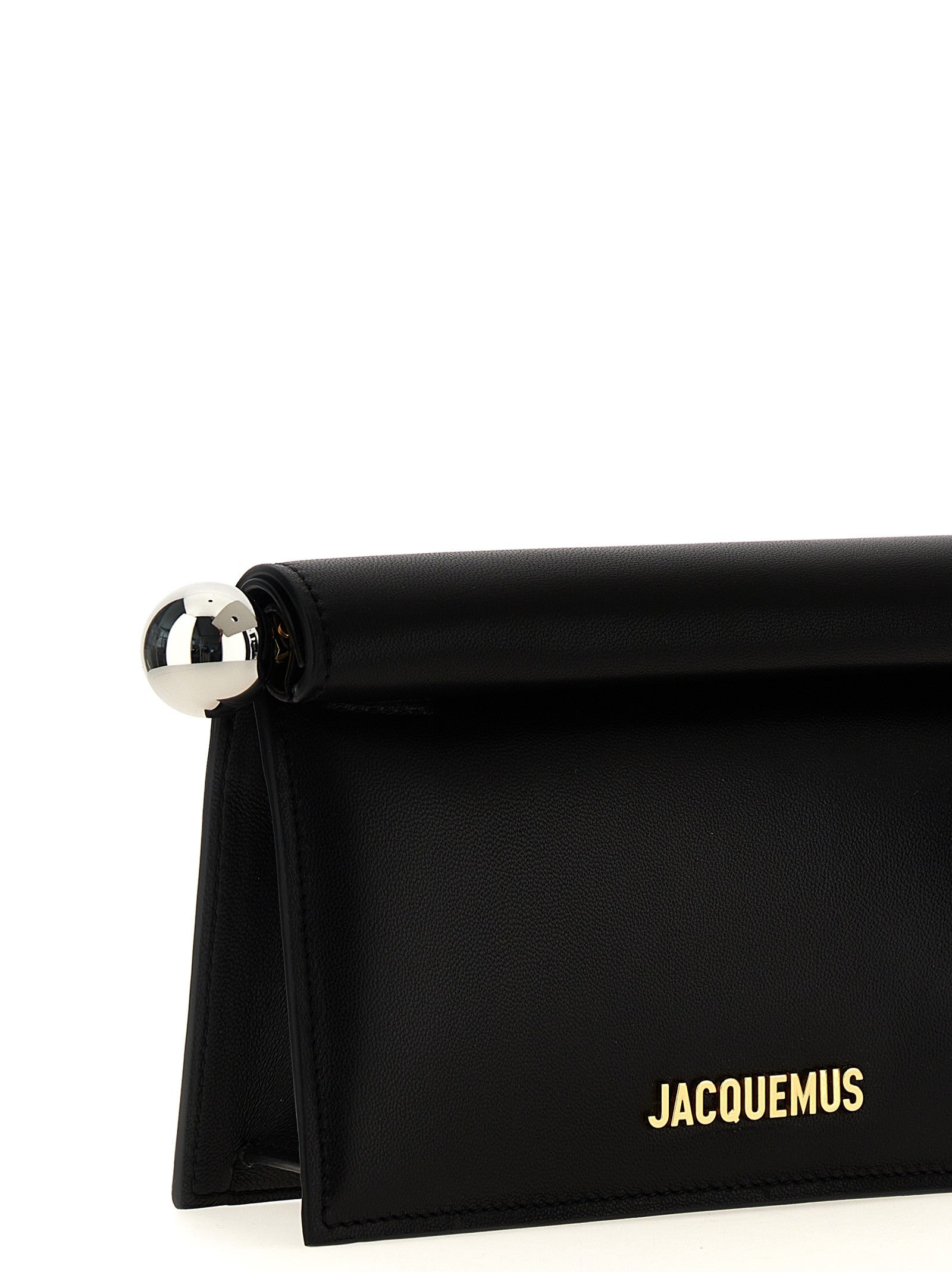 JACQUEMUS La Petite Pochette Rond Carré Clutch Black