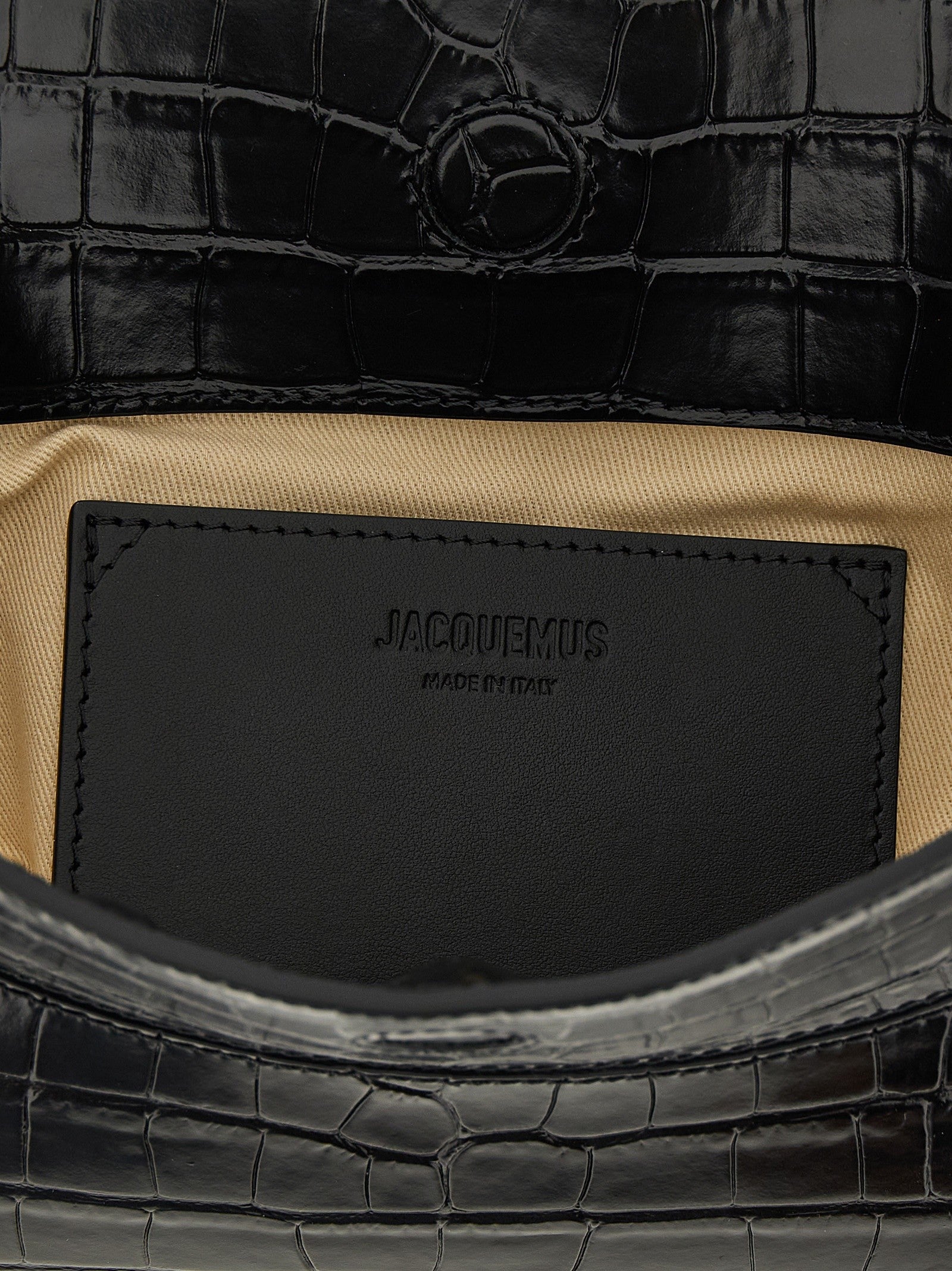 JACQUEMUS La Pochette Ovalo Shoulder Bag Black