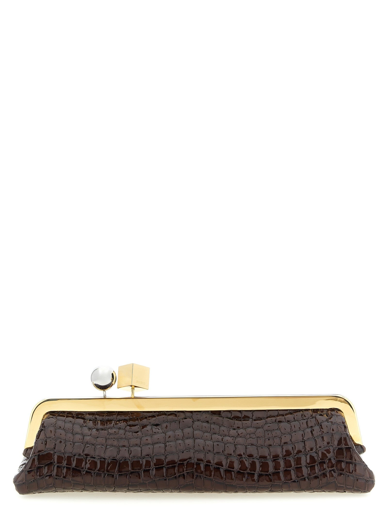JACQUEMUS La Pochette Salon Clutch Brown