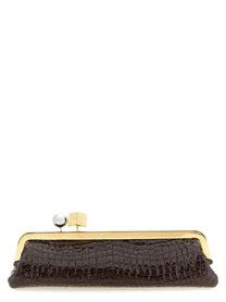 JACQUEMUS La Pochette Salon Clutch Brown