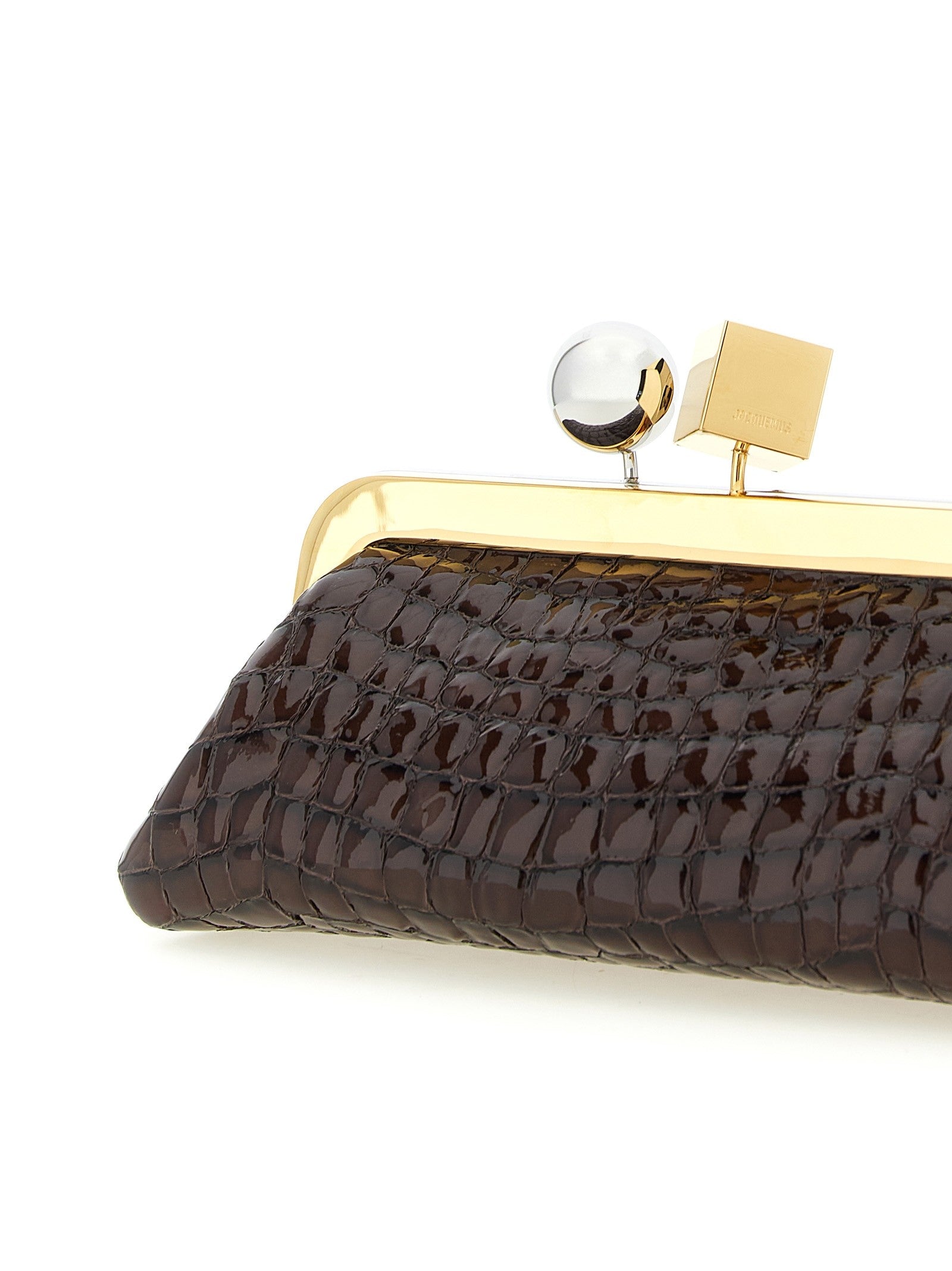 JACQUEMUS La Pochette Salon Clutch Brown