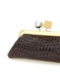 JACQUEMUS La Pochette Salon Clutch Brown