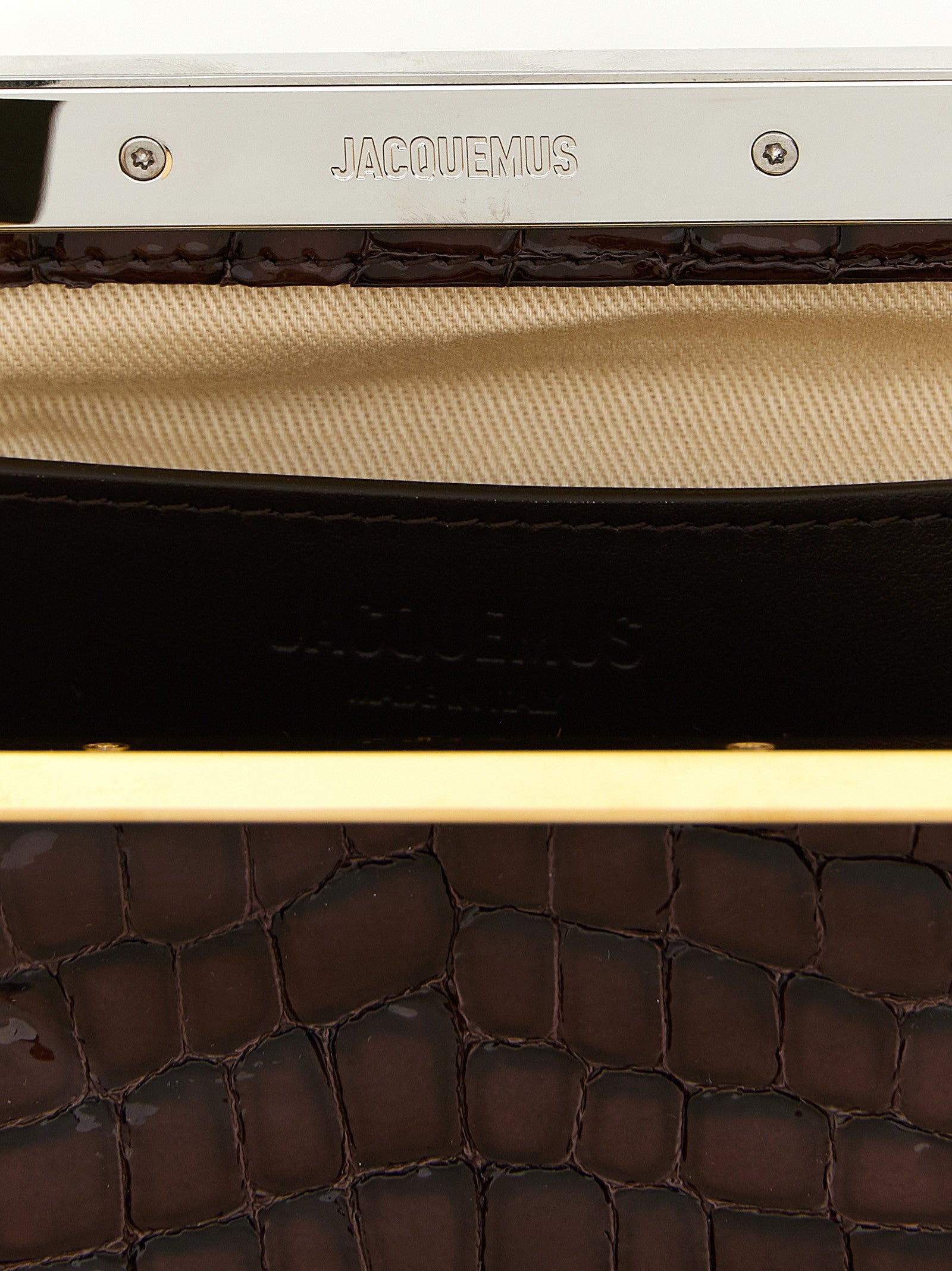 JACQUEMUS La Pochette Salon Clutch Brown