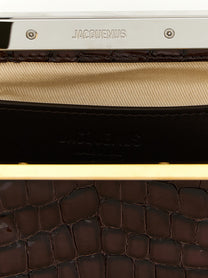 JACQUEMUS La Pochette Salon Clutch Brown