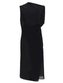 JACQUEMUS Women's LA Robe Drap Midi Dress Black