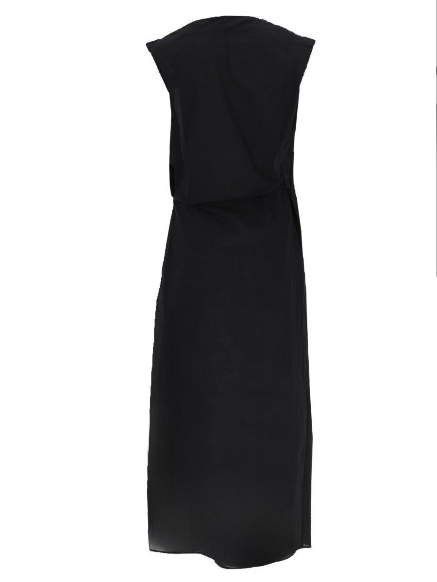 JACQUEMUS Women's LA Robe Drap Midi Dress Black