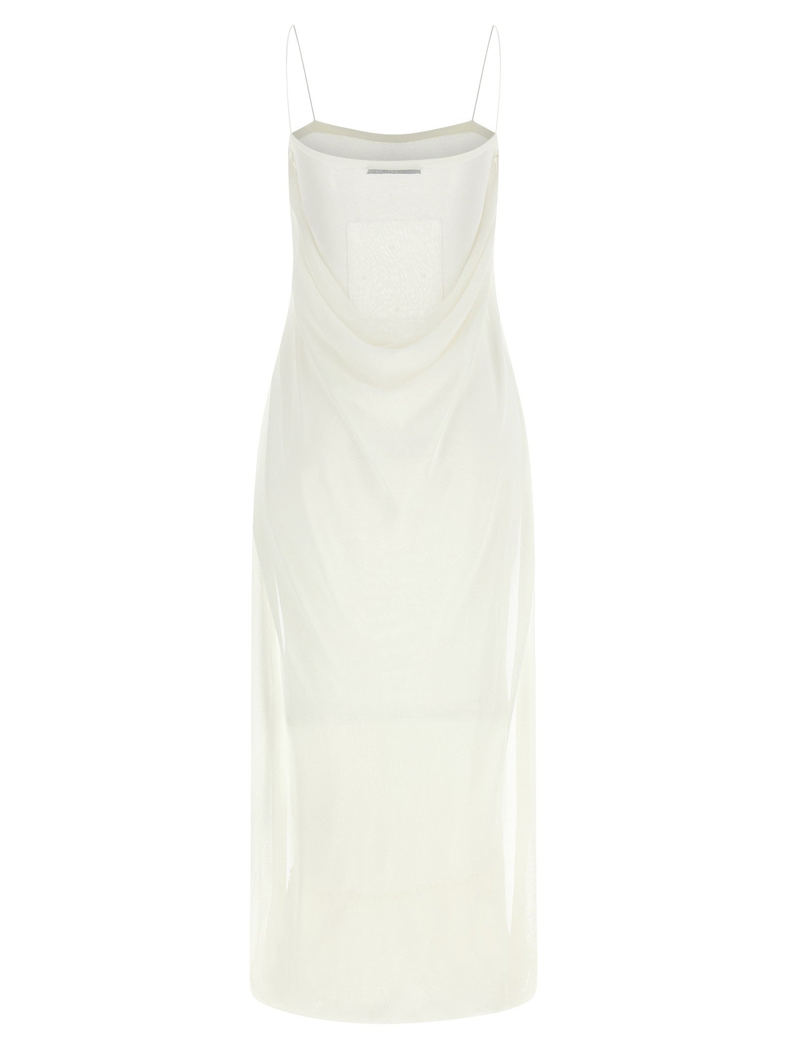 JACQUEMUS La Robe Maille Plumetis Dress White