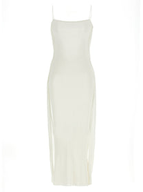 JACQUEMUS La Robe Maille Plumetis Dress White