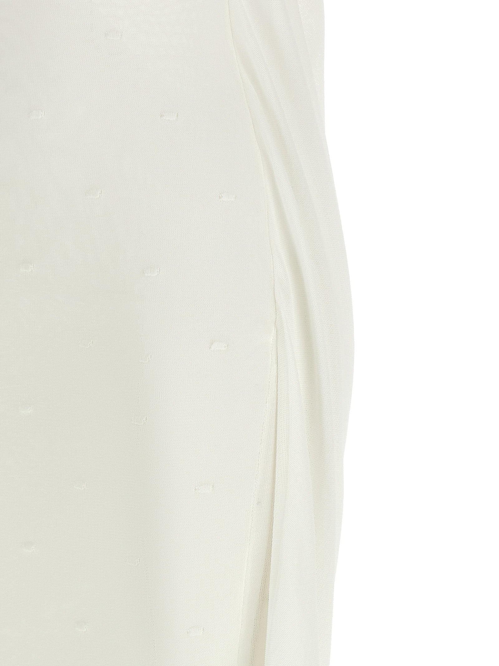 JACQUEMUS La Robe Maille Plumetis Dress White