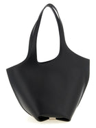The Attico La Scoop Medium Shoulder Bag Black, view 2