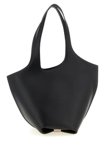 The Attico La Scoop Medium Shoulder Bag Black