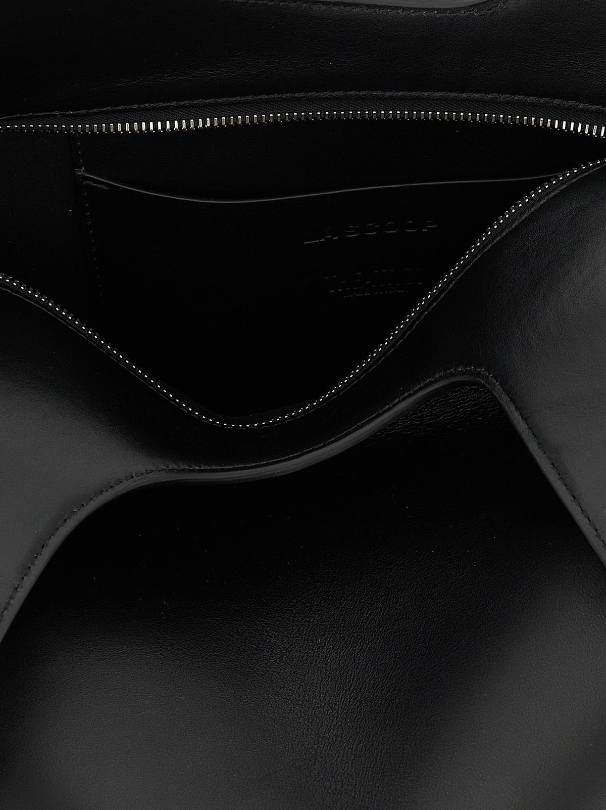The Attico La Scoop Medium Shoulder Bag Black
