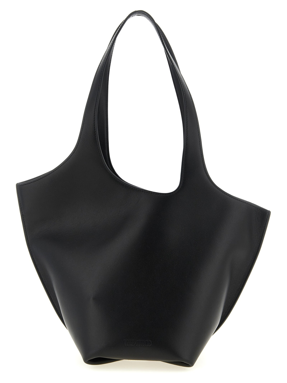 The Attico La Scoop Medium Shoulder Bag Black