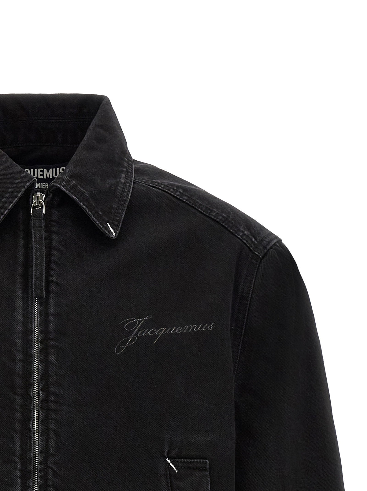 JACQUEMUS La Veste De Nîmes Canevas Jacket Black, view 3