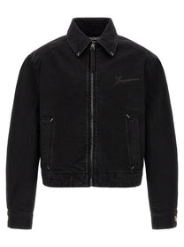 JACQUEMUS La Veste De Nîmes Canevas Jacket Black