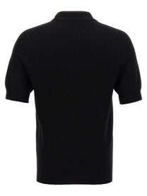 Balmain Label Polo Shirt Black, view 2