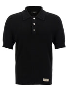Balmain Label Polo Shirt Black