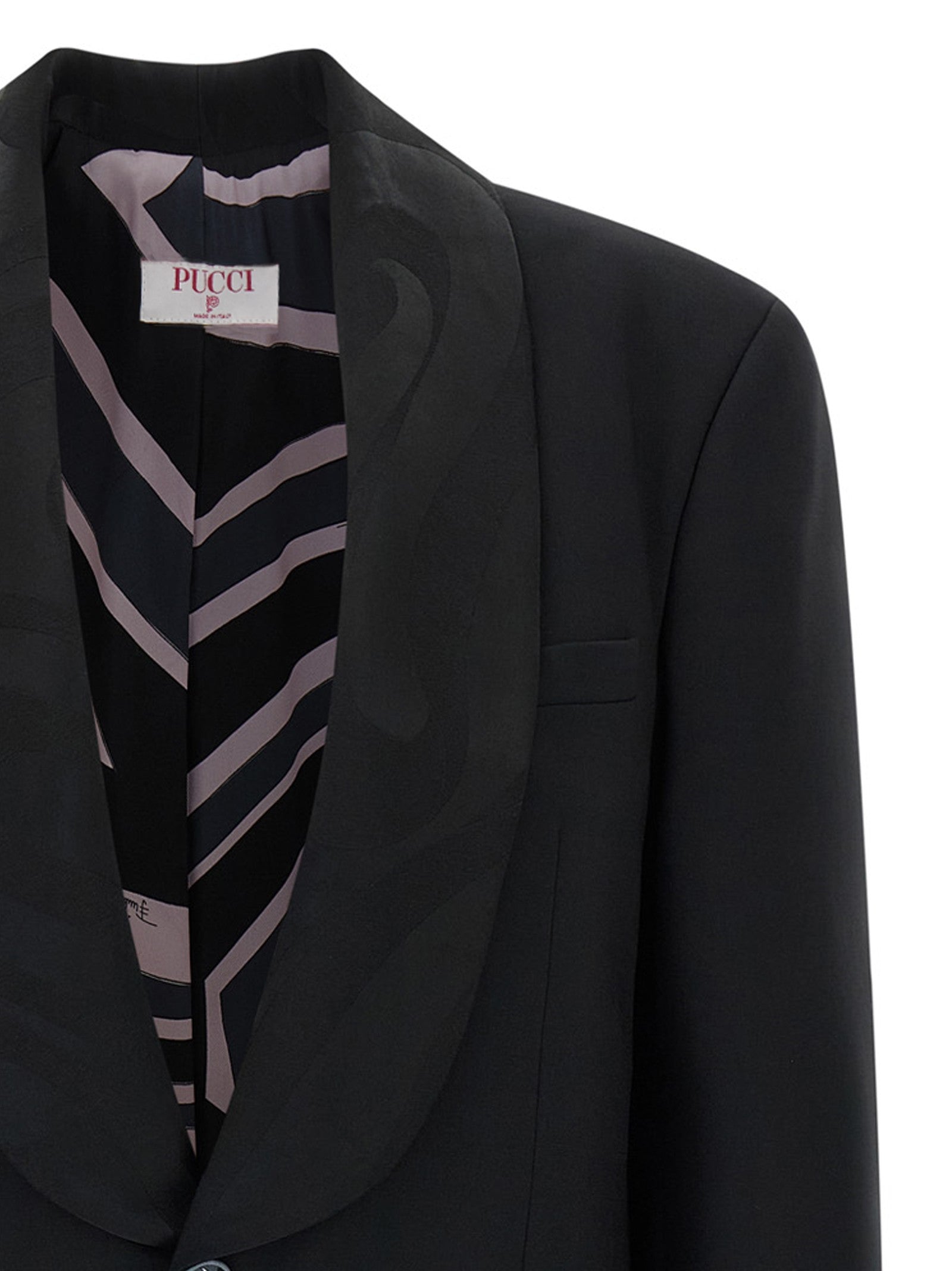 Emilio Pucci Labirinto Single Breasted Blazer Black
