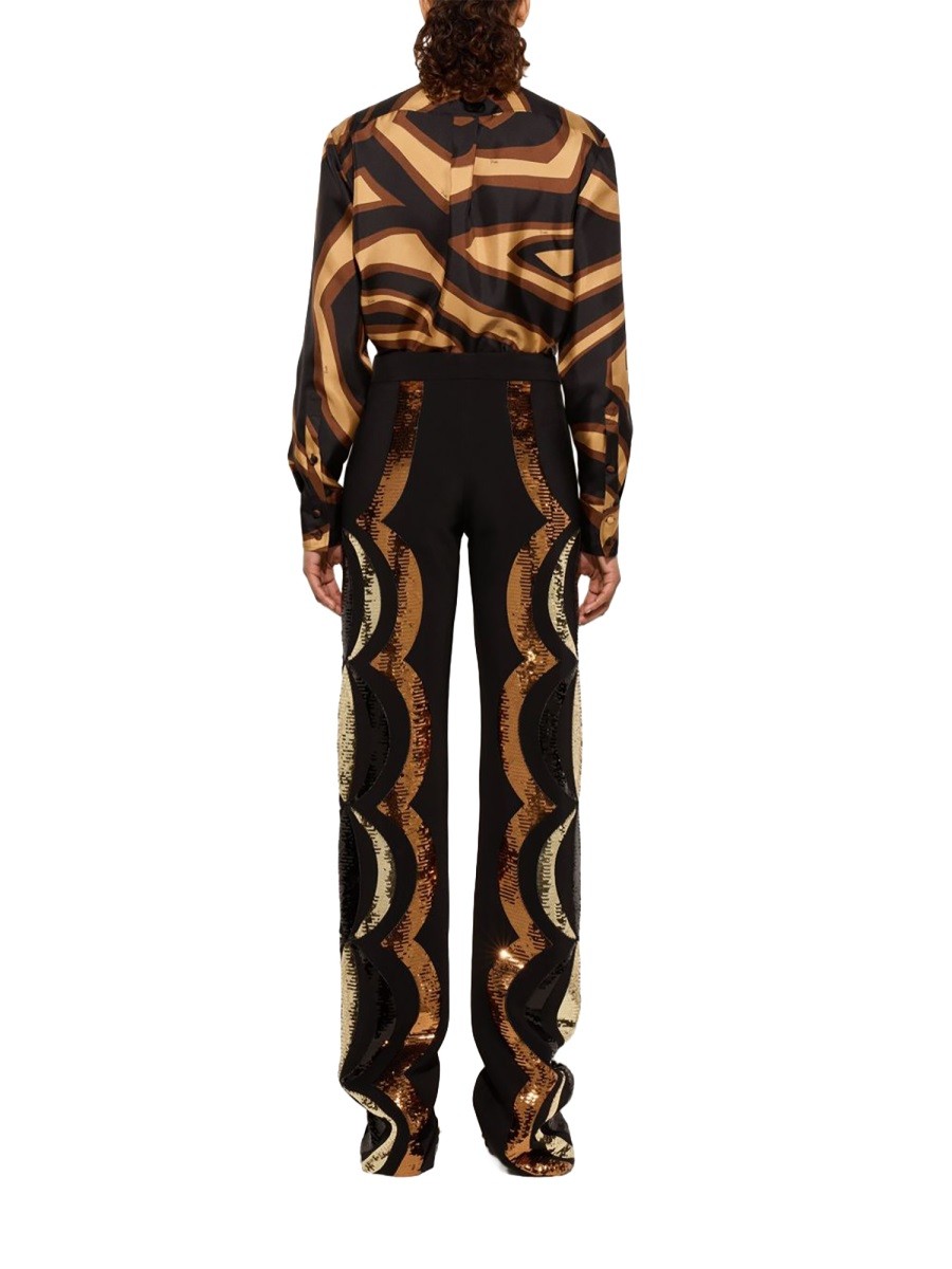 Pucci Women's Labyrinth Print Silk Shirt Black