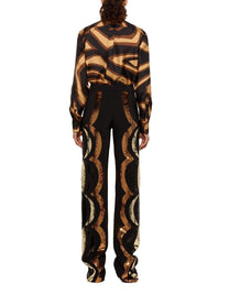 Pucci Women's Labyrinth Print Silk Shirt Black