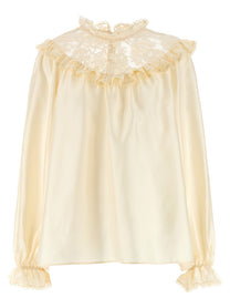 Zimmermann Lace Billow Blouse Beige