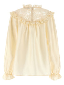 Zimmermann Lace Billow Blouse Beige