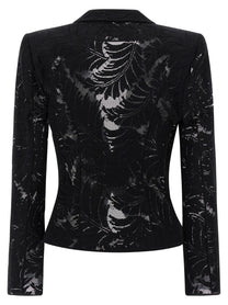 Balmain Lace Blazer Black