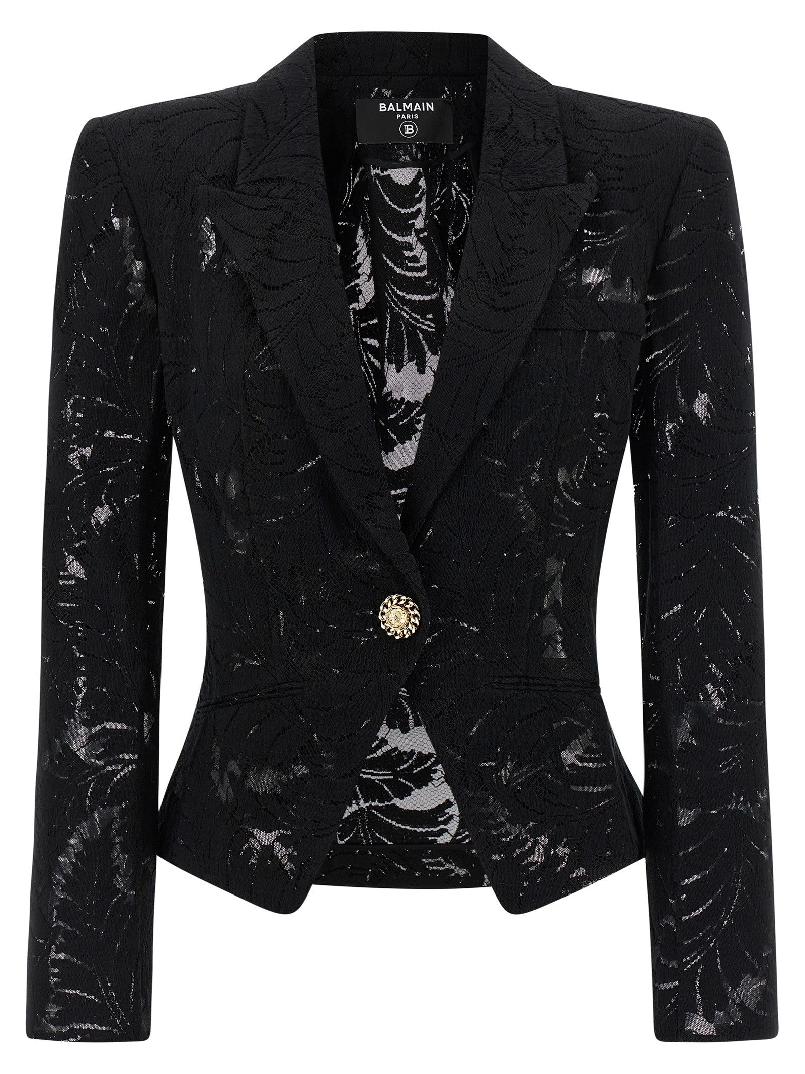 Balmain Lace Blazer Black