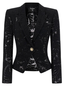 Balmain Lace Blazer Black