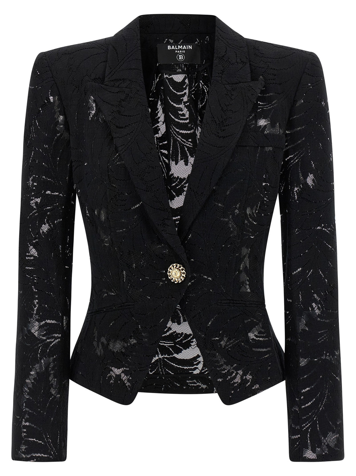 Balmain Lace Blazer Black