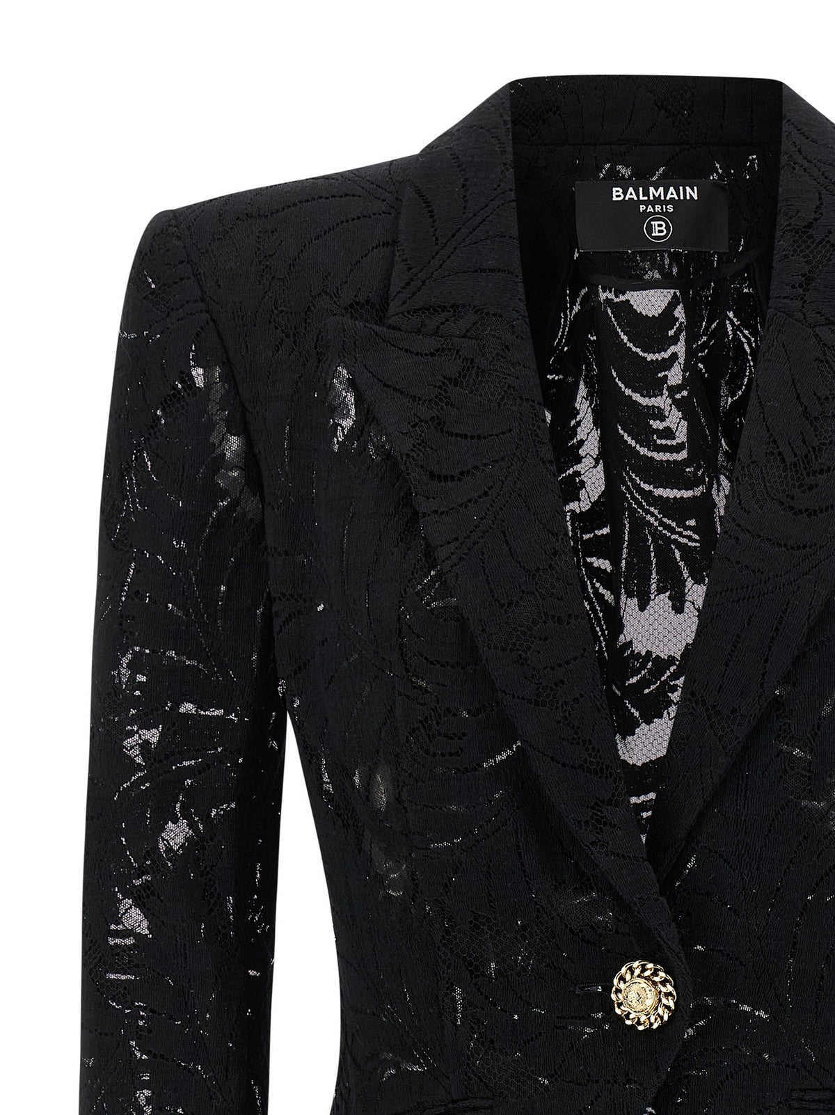 Balmain Lace Blazer Black, view 3