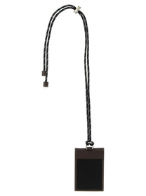 PRADA Lace Card Holder Black
