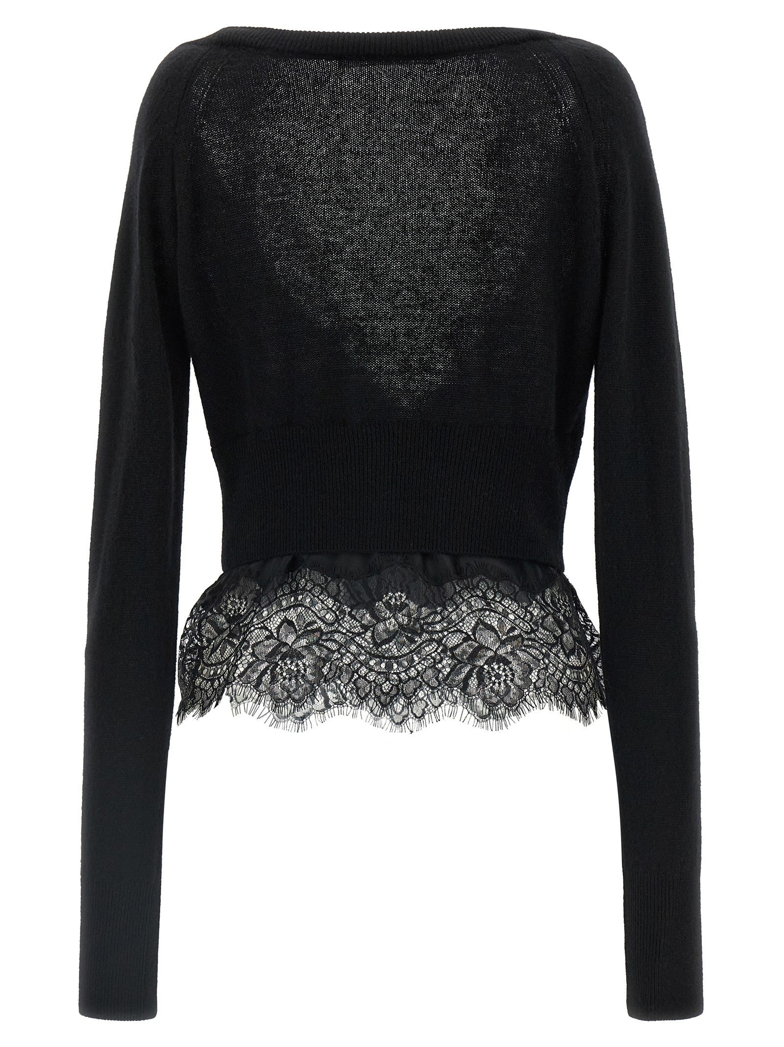 Ermanno Scervino Lace Cardigan Black