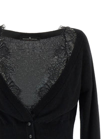 Ermanno Scervino Lace Cardigan Black