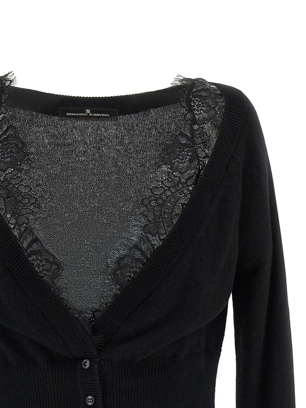 Ermanno Scervino Lace Cardigan Black, view 3